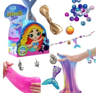 Zestaw Bransoletka Zawieszki Koraliki Slime Glutek Plastyczny Syrenka 250ml