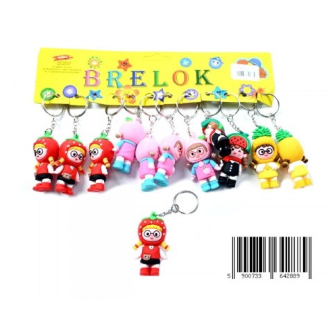 Brelok gumowy Ludzik Owoc 6cm PBH A 12 TOYS D42596 MID