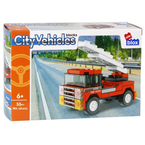 Klocki konstrukcyjne 55 elementów City Auto strażackie alleBLOX 525214
