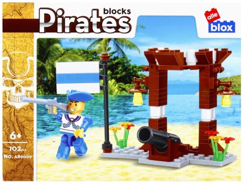 Klocki konstrukcyjne 96-103 elementów Pirat display alleBLOX 525165