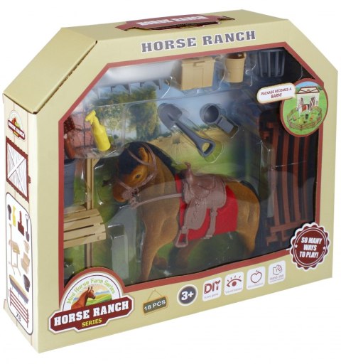 Konik flokowany z akcesoriami MEGA CREATIVE 526121
