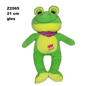 PLUSZAK ZABA Z GLOSEM 20CM SIEDZACA Z APASZKA SA