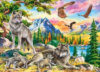 Puzzle 300 Wolf Family and Eagles CASTORLAND B-030514