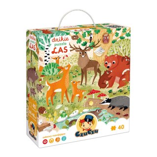 CZUCZU DZIKIE PUZZLE LAS 40EL.