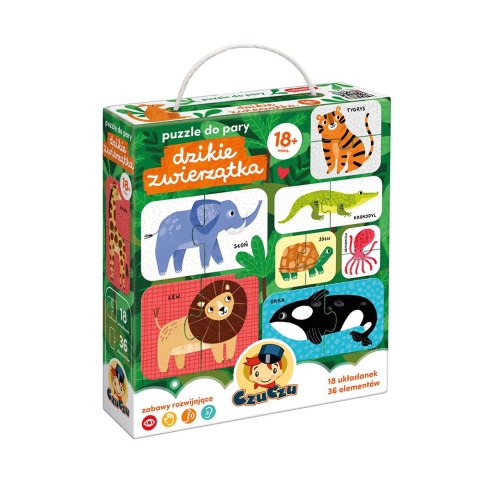 CzuCzu Puzzle do pary Dzikie zwierzątka 18m