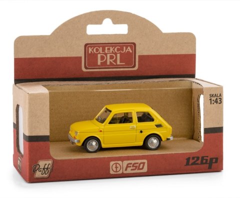 DAFFI PRL FIAT 126P ŻÓŁTY 1:43