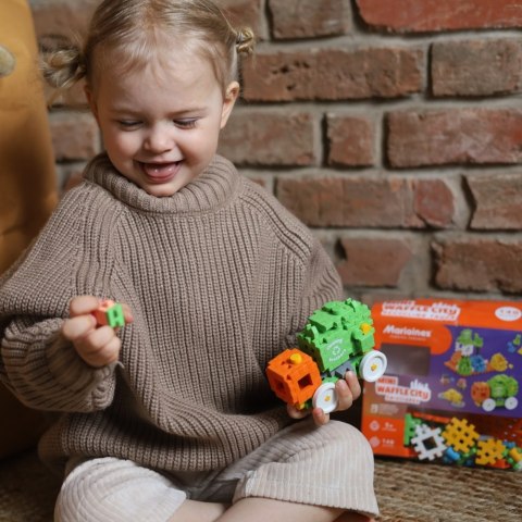 Klocki konstrukcyjne Mini Waffle 148 elementów City Śmieciarka MARIOINEX 903131