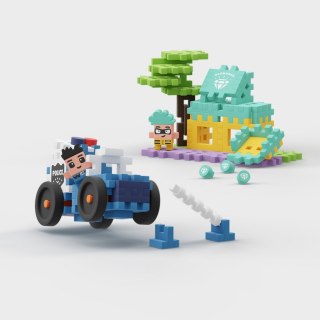 Klocki konstrukcyjne Mini Waffle 80 elementów City Auto Policyjne i Sklep Jubilerski MARIOINEX 905913