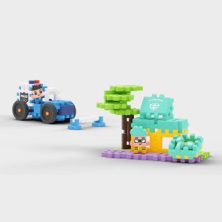 Klocki konstrukcyjne Mini Waffle 80 elementów City Auto Policyjne i Sklep Jubilerski MARIOINEX 905913