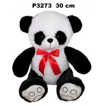 PLUSZAK PANDA 30CM SIEDZACY Z KOKARDA CZE SA