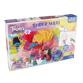 Puzzle 24 elementy Super Maxi Wesoły Dzień Trolli TREFL 41017 TREF