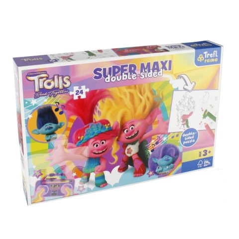 Puzzle 24 elementy Super Maxi Wesoły Dzień Trolli TREFL 41017 TREF