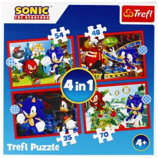 Puzzle 4W1 Przygody Sonica TREFL 34625 TR