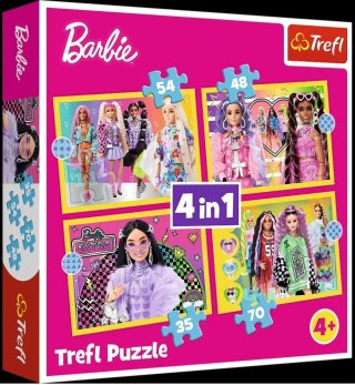 Puzzle 4W1 Wesoły Świat Barbie TREFL 34626 TR