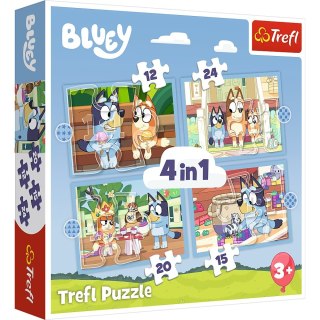 Puzzle 4w1 Bluey i jego świat TREFL 34637 TR
