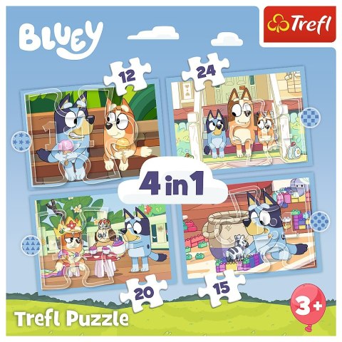 Puzzle 4w1 Bluey i jego świat TREFL 34637 TR