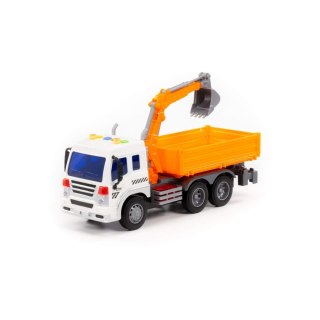 Auto ciężarowe koparka P/B dzwięk/światło POLESIE 96005 WADP