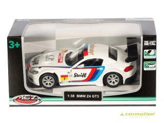 Auto osobowe metalowe P/B 14x7x7 BMW Z4 GT3 białe DAFFI M-301 .