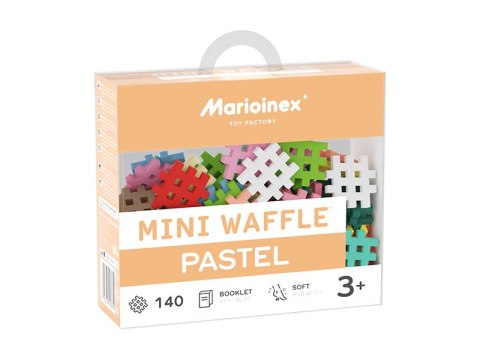 Klocki konstrukcyjne Mini Waffle 140 elementów Pastel MARIOINEX 903650