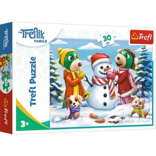 Puzzle 30 elementów Zimowe zabawy Treflików TREFL 18300 TR
