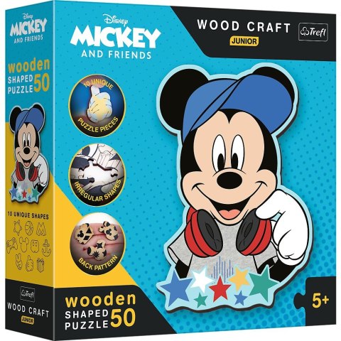 Puzzle drewniane 50 elementów W świecie Mickey TREFL 20199 TR