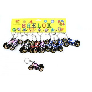 Brelok gumowy Motocykl mix kolor 7cm PBH A 12 TOYS D42966MIDE