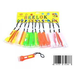 Brelok świecący Latarka mix kol 9cm PBH A 12 TOYS D42297 MID