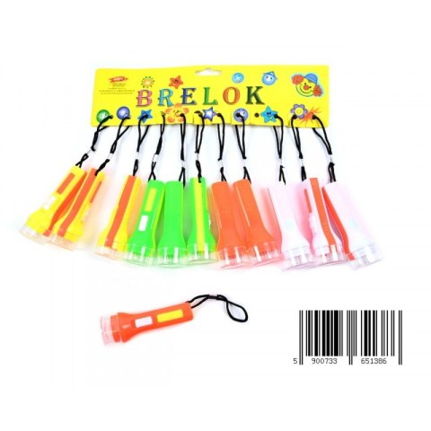 Brelok świecący Latarka mix kol 9cm PBH A 12 TOYS D42297 MID
