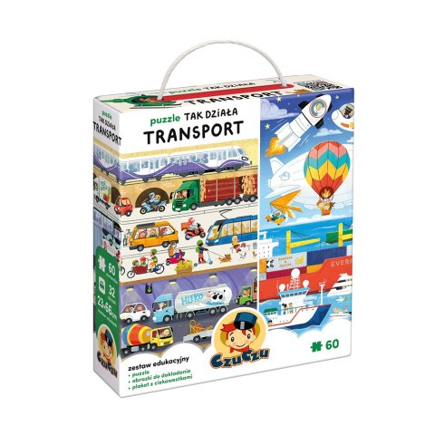 CZUCZU PUZZLE TAK DZIALA TRANSPORT 60EL