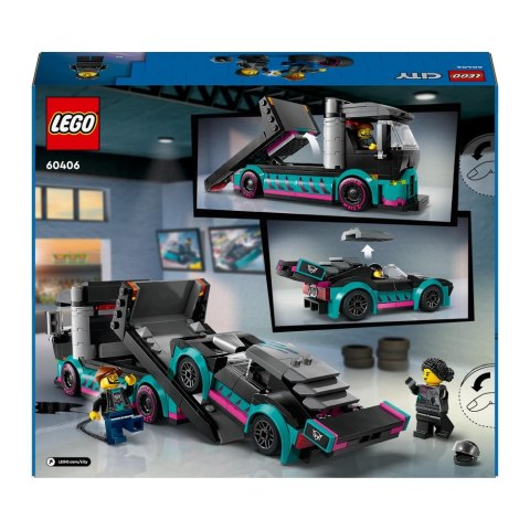 Klocki konstrukcyjne LEGO 60406 CITY Samochód i laweta LEGO 60406