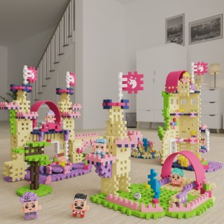 Klocki konstrukcyjne Mini Waffle 148 elementów Księżniczka Wieża Fantazji MARIOINEX 905791