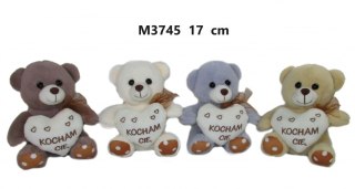 Pluszak Miś 17cm siedzący z sercem Kocham Cię Walentynki SUN-DAY M3745-24