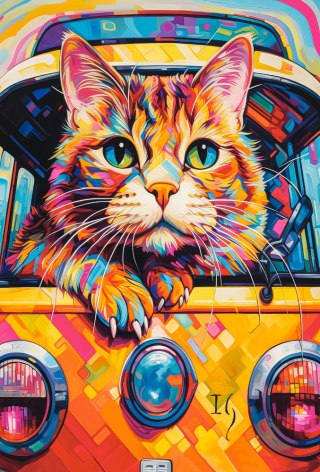 Puzzle 1000 el. Cat Bus Travel CASTORLAND C-105229