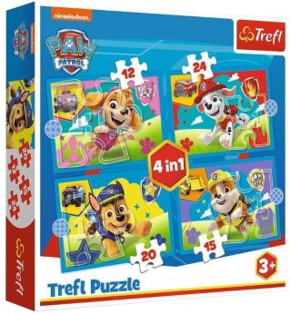Puzzle 4w1 34628 Biegnące pieski TREFL 34628 TR