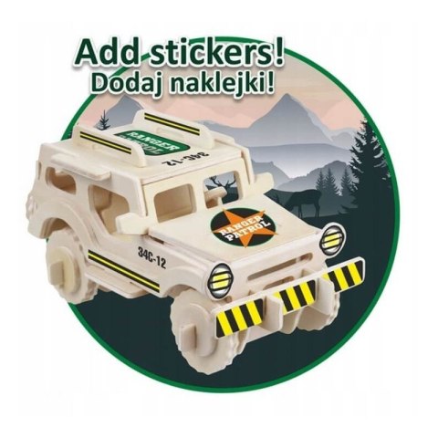 Puzzle drewniane 3D do malowania Truck akcesoria Colorino PATIO 136889