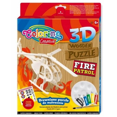 Puzzle drewniane 3D do malowania Truck akcesoria Colorino PATIO 136889
