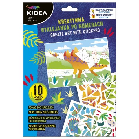 ZEST KREAT WYKLEJ DINOZAURY 10ARK DERF KIDEA PUD