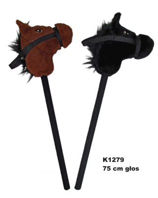 PLUSZAK KON NA KIJU Z GLOSEM 75CM SA