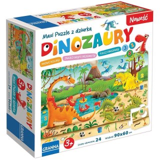 Puzzle 24 elementy Dinozaury GRANNA 4410