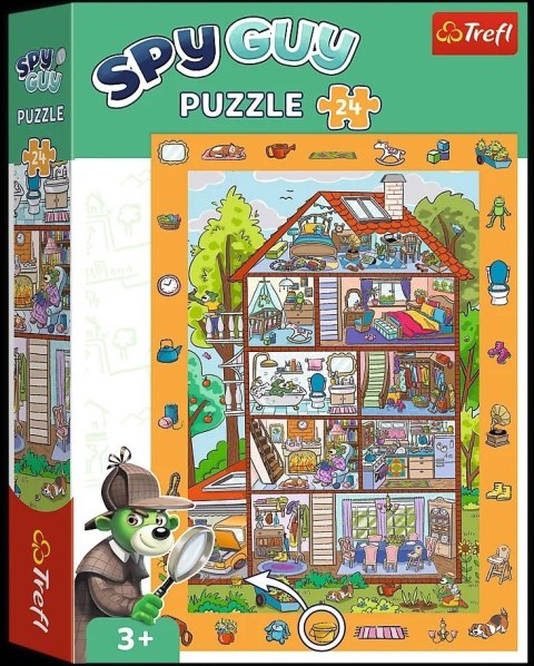 Puzzle 24el W domu rodzina Treflików TREFL 15593 TREF