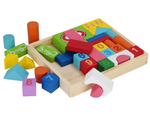 Klocki drewniane kolorowe MEGA CREATIVE 545059