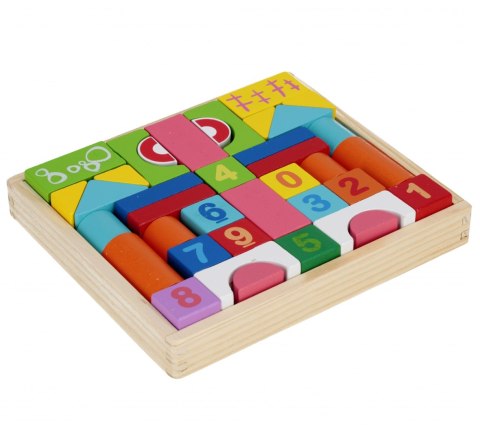 Klocki drewniane kolorowe MEGA CREATIVE 545059