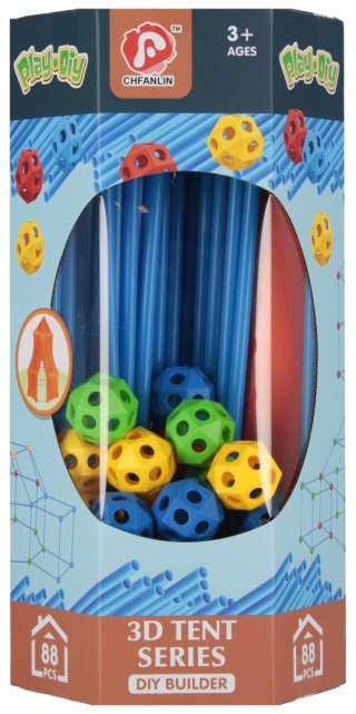 Klocki konstrukcyjne Słomki/Kule 88 elementów MEGA CREATIVE 545060