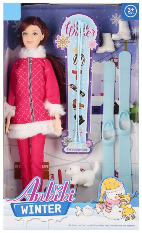 Lalka 29cm z akcesoriami Narciarka mix MEGA CREATIVE 545072