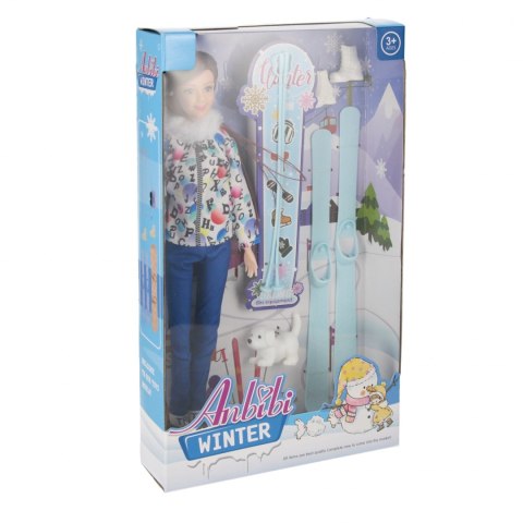 Lalka 29cm z akcesoriami Narciarka mix MEGA CREATIVE 545072