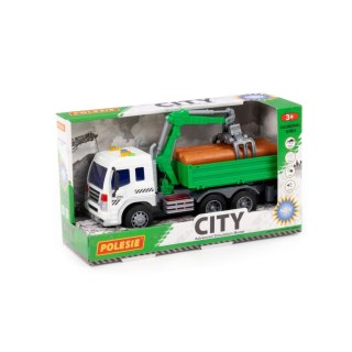 Auto ciężarowe 32cm City światło/dzwięk podnośnik POLESIE 96029 WADP