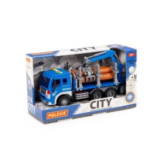 Auto city światła i dźwięk niebieskie Wader POLESIE 96050 WADP