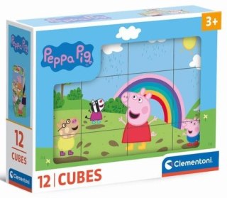 Clementoni Klocki obrotowe 12 elementów Peppa Pig 41195