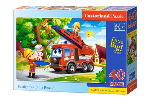 Puzzle 40 el. Maxi Firefighters to the Rescue CASTORLAND B-040407