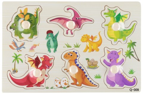 Układanka drewniana Dinozaury MEGA CREATIVE 545198